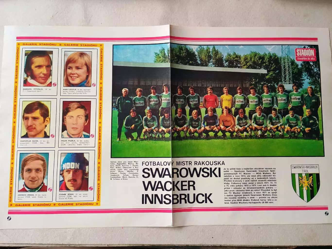 Плакат из журнала Стадион- Innsbruck 2