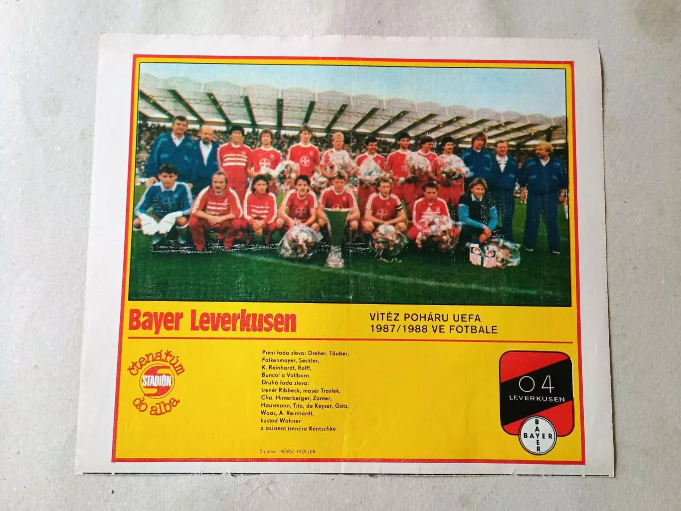 Плакат из журнала Стадион- Leverkusen