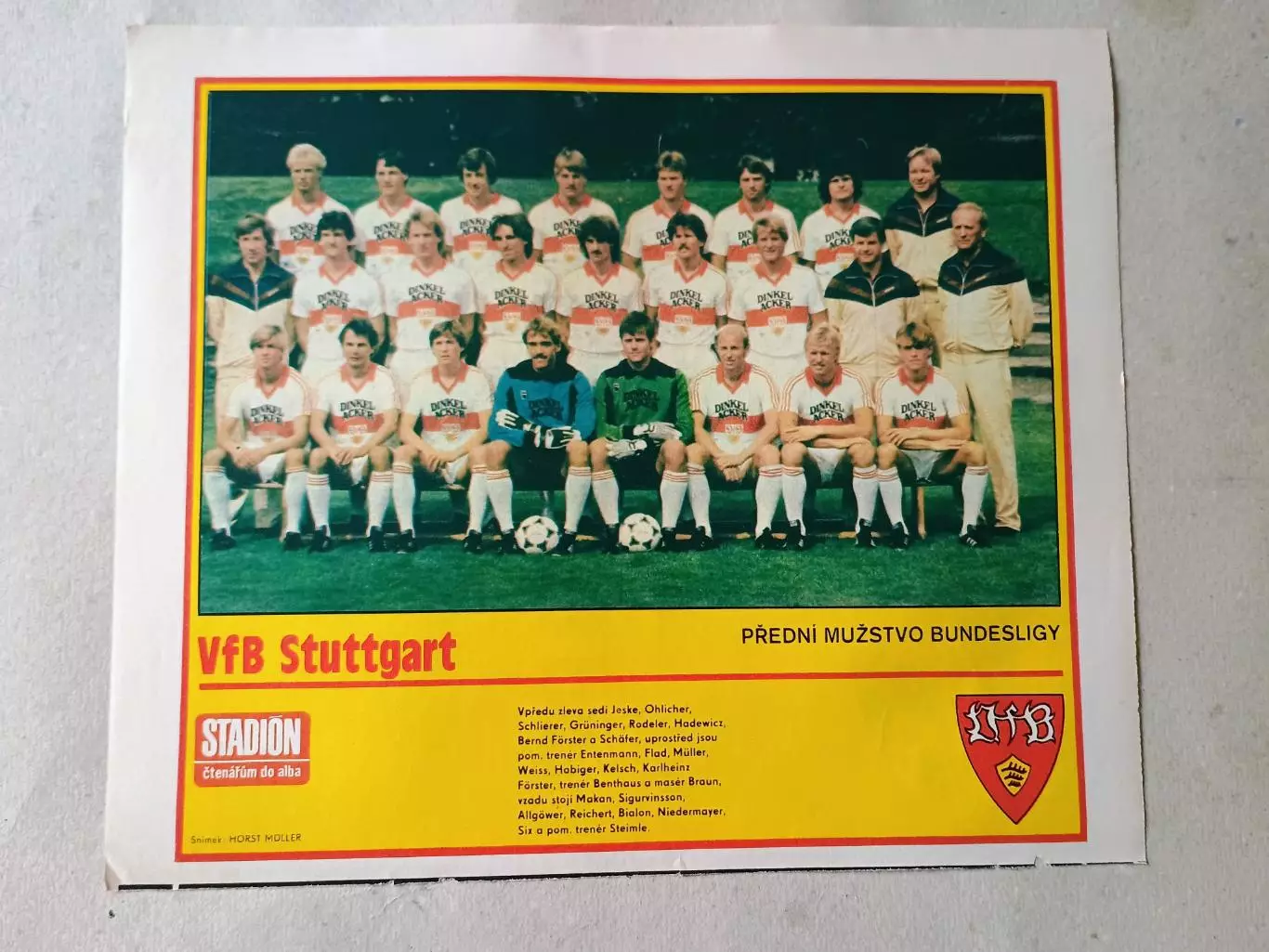 Плакат из журнала Стадион- Stuttgart 2