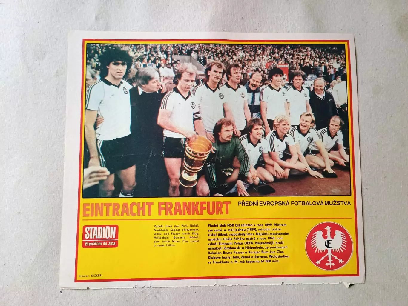 Плакат из журнала Стадион- Frankfurt 2