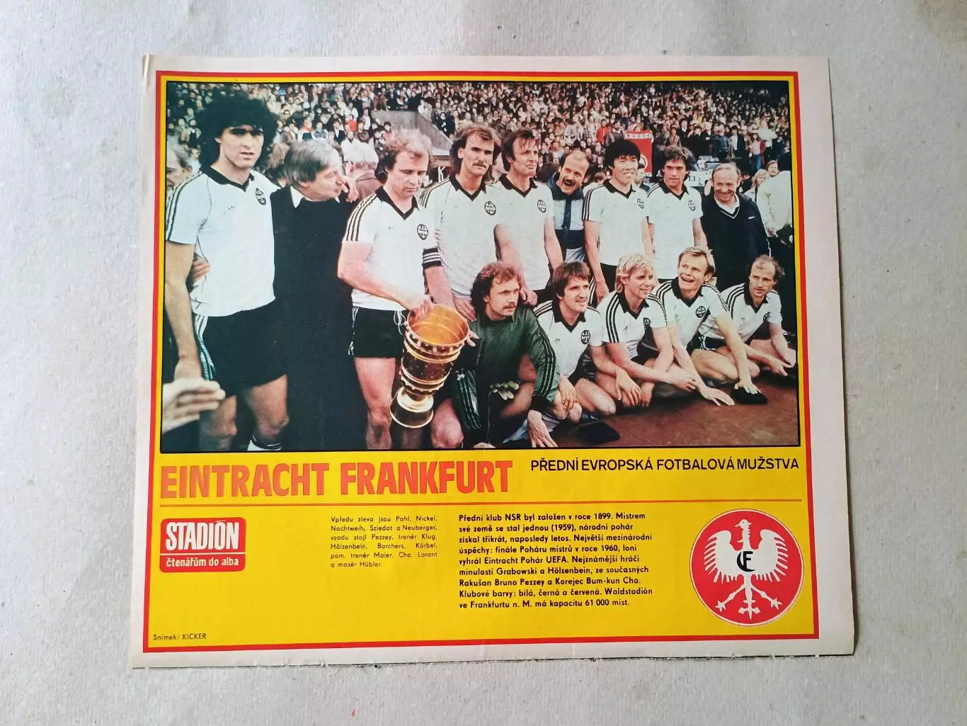 Плакат из журнала Стадион- Frankfurt 3