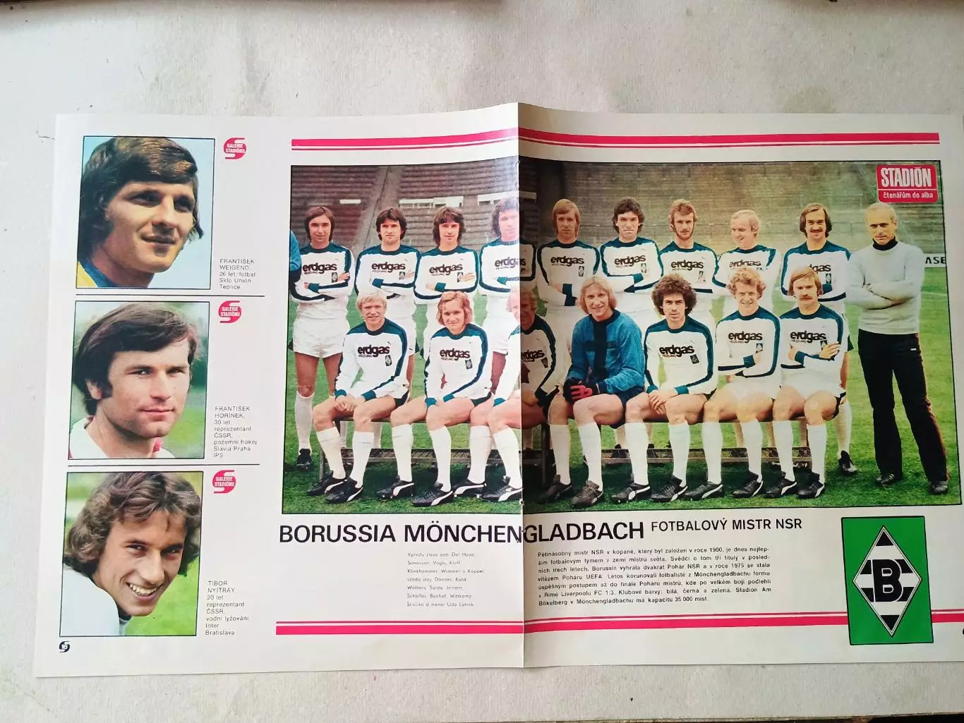 Плакат из журнала Стадион- Monchengladbach 5