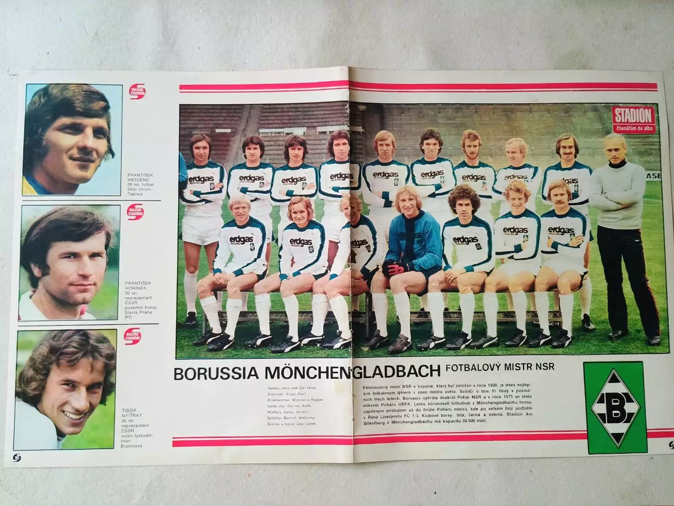 Плакат из журнала Стадион- Monchengladbach 6