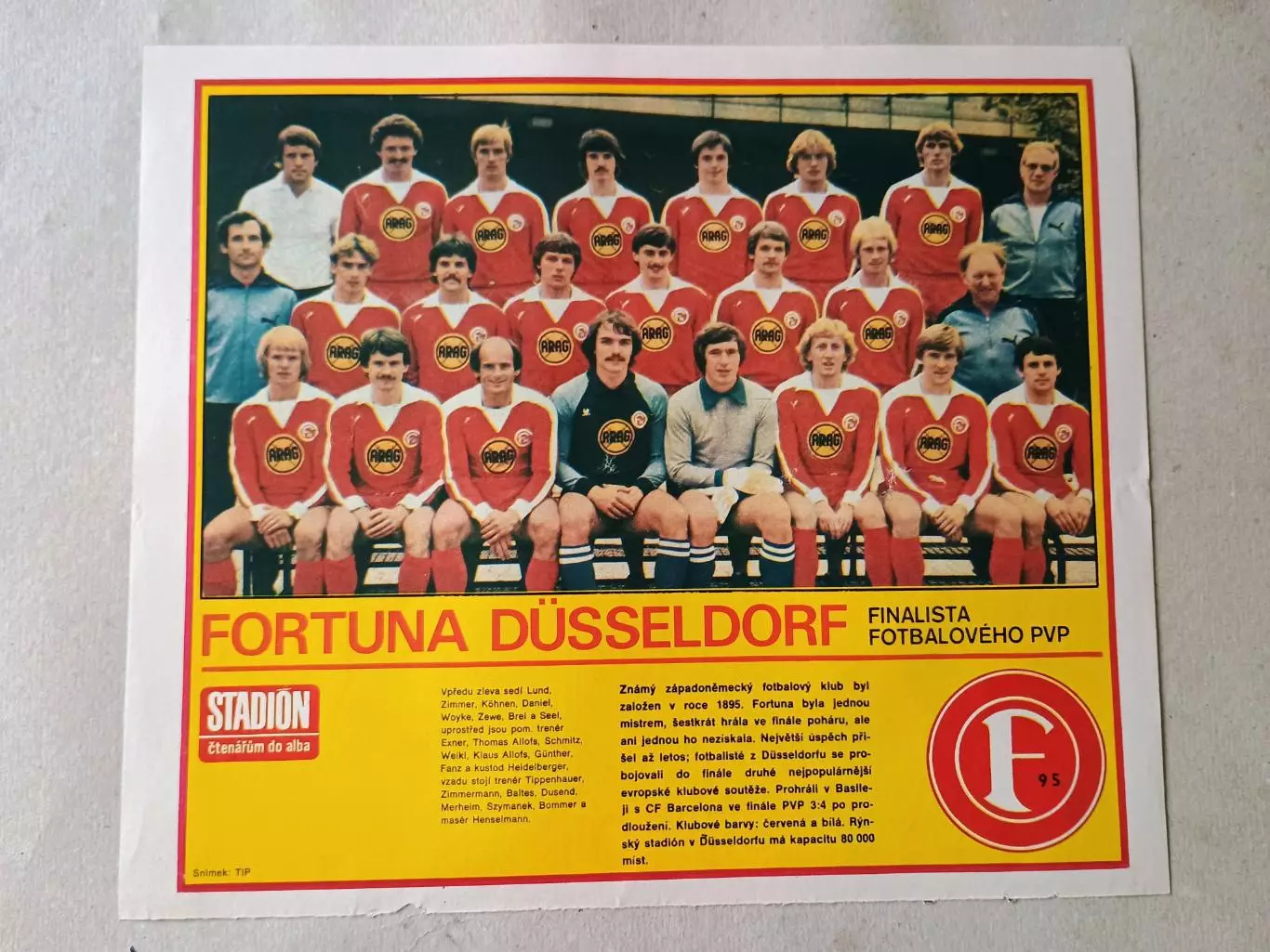 Плакат из журнала Стадион- Dusseldorf 2