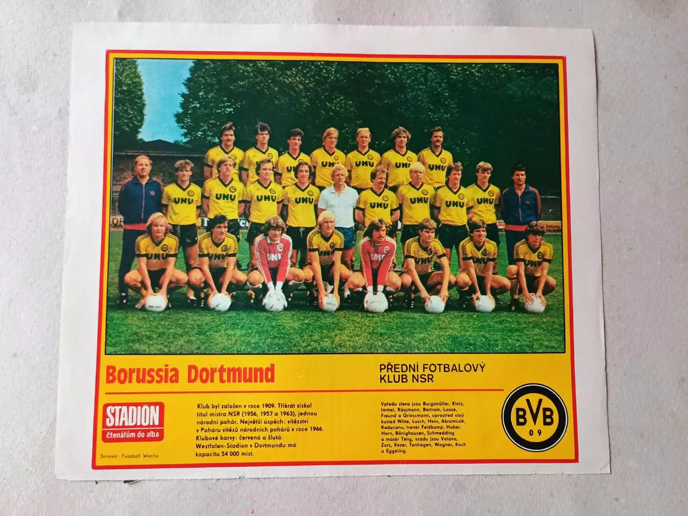 Плакат из журнала Стадион- Dortmund 2