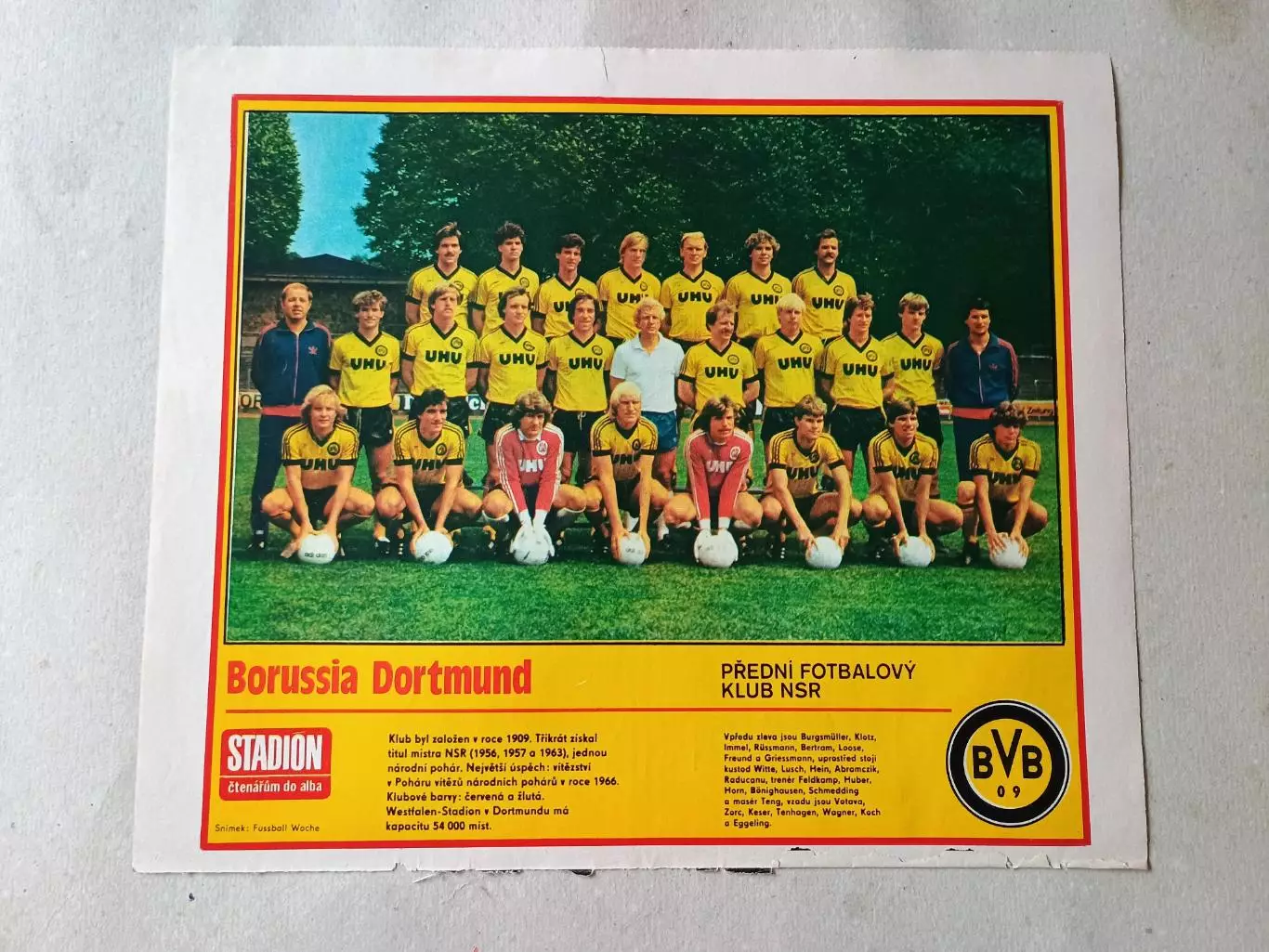 Плакат из журнала Стадион- Dortmund 3