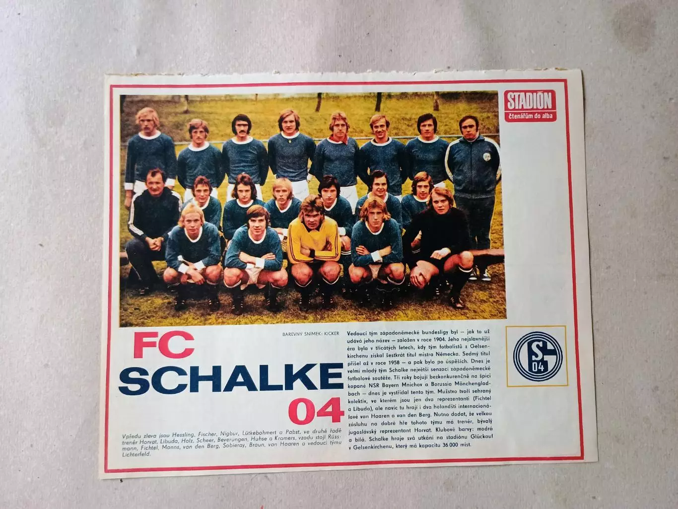 Плакат из журнала Стадион- Schalke 2