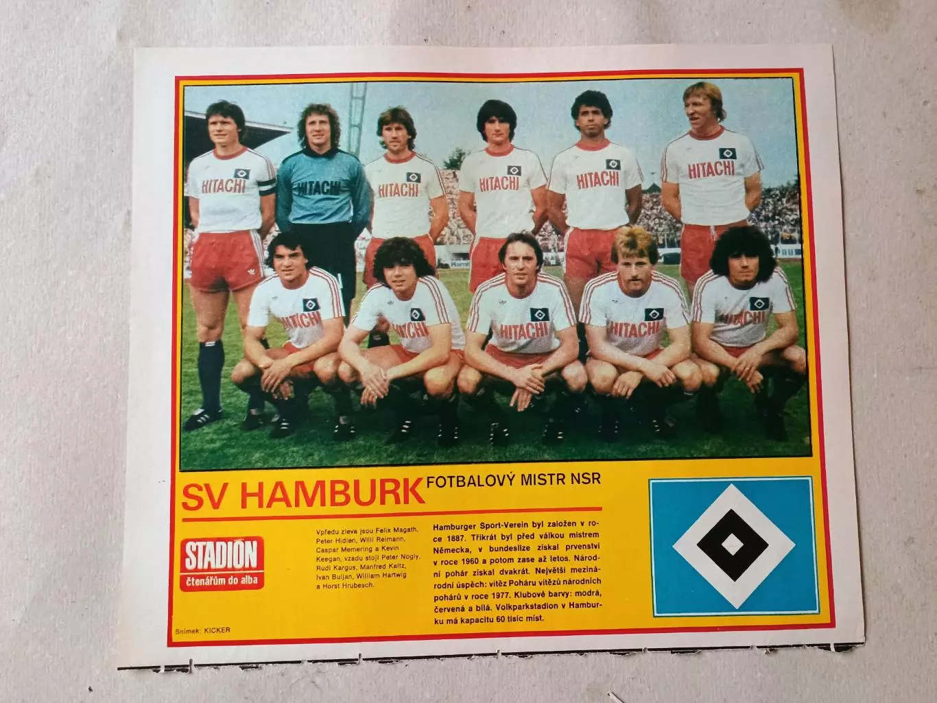 Плакат из журнала Стадион- Hamburger SV 6