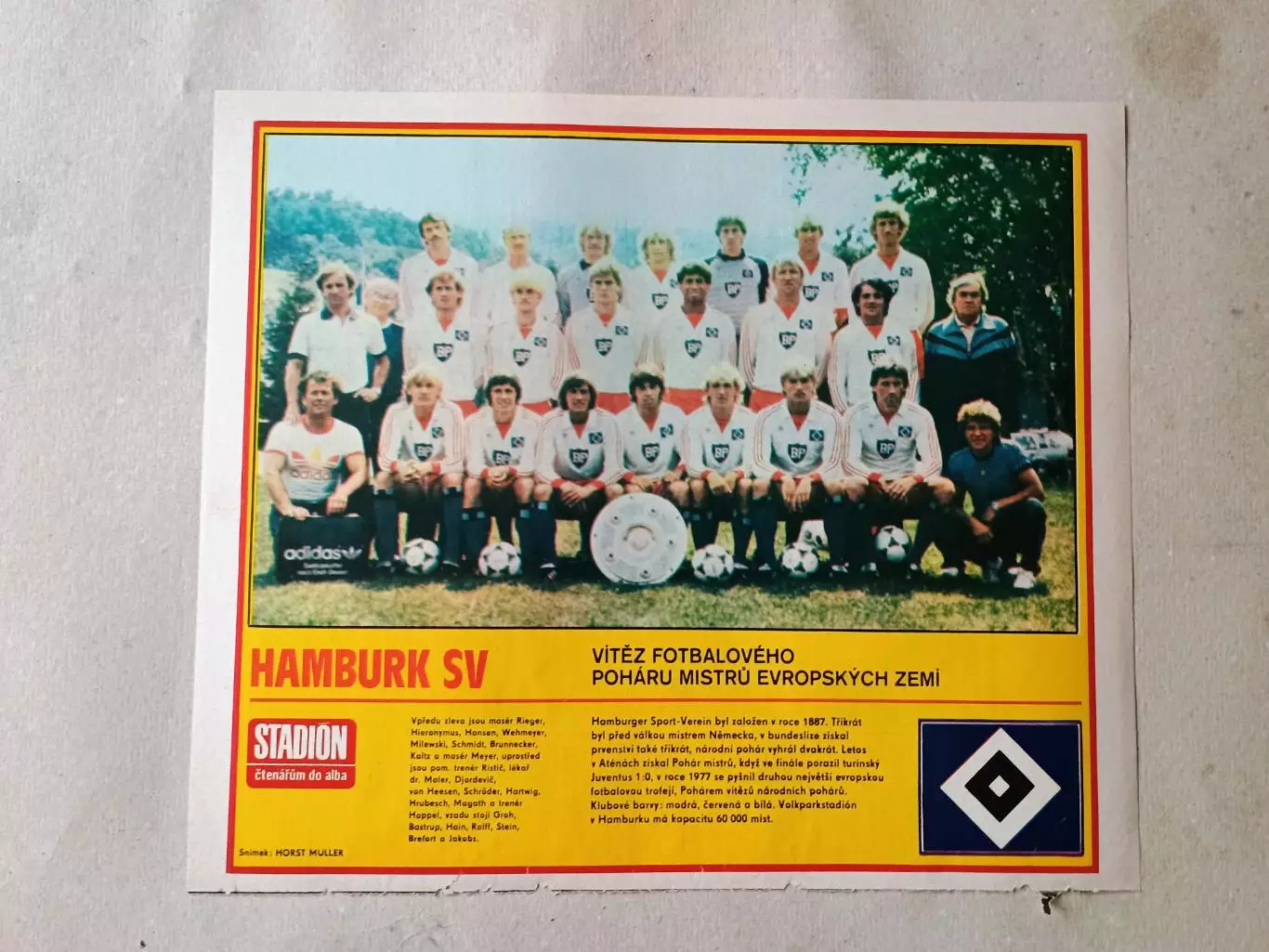 Плакат из журнала Стадион- Hamburger SV 7