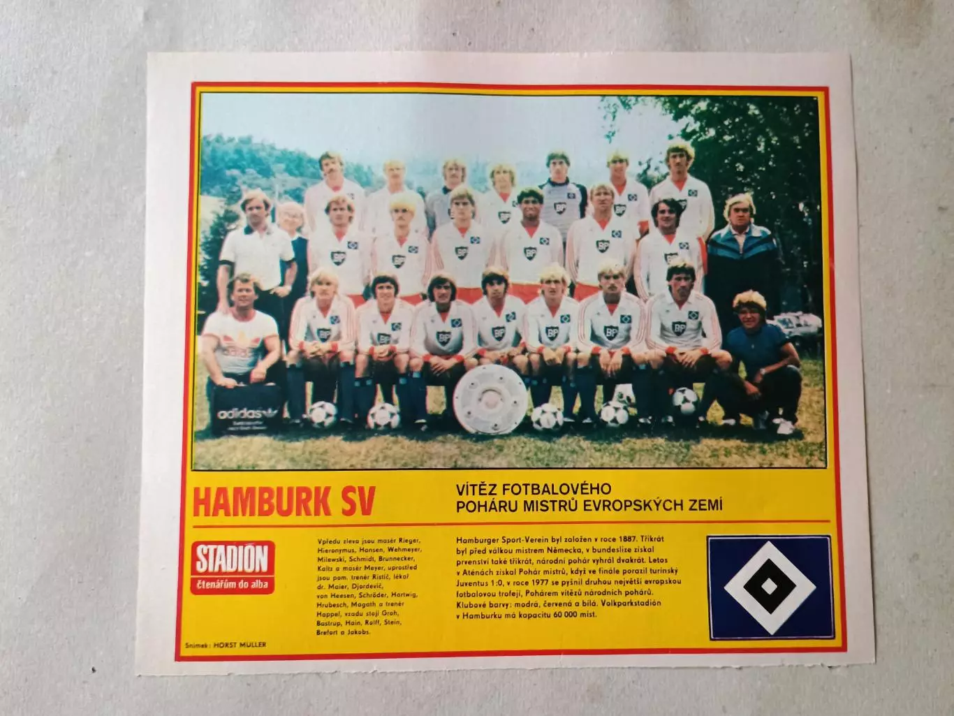 Плакат из журнала Стадион- Hamburger SV 8