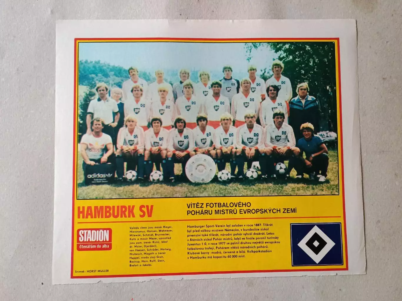 Плакат из журнала Стадион- Hamburger SV 9