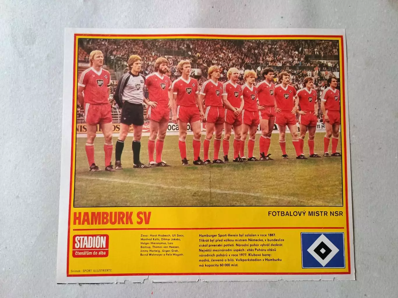 Плакат из журнала Стадион- Hamburger SV 11