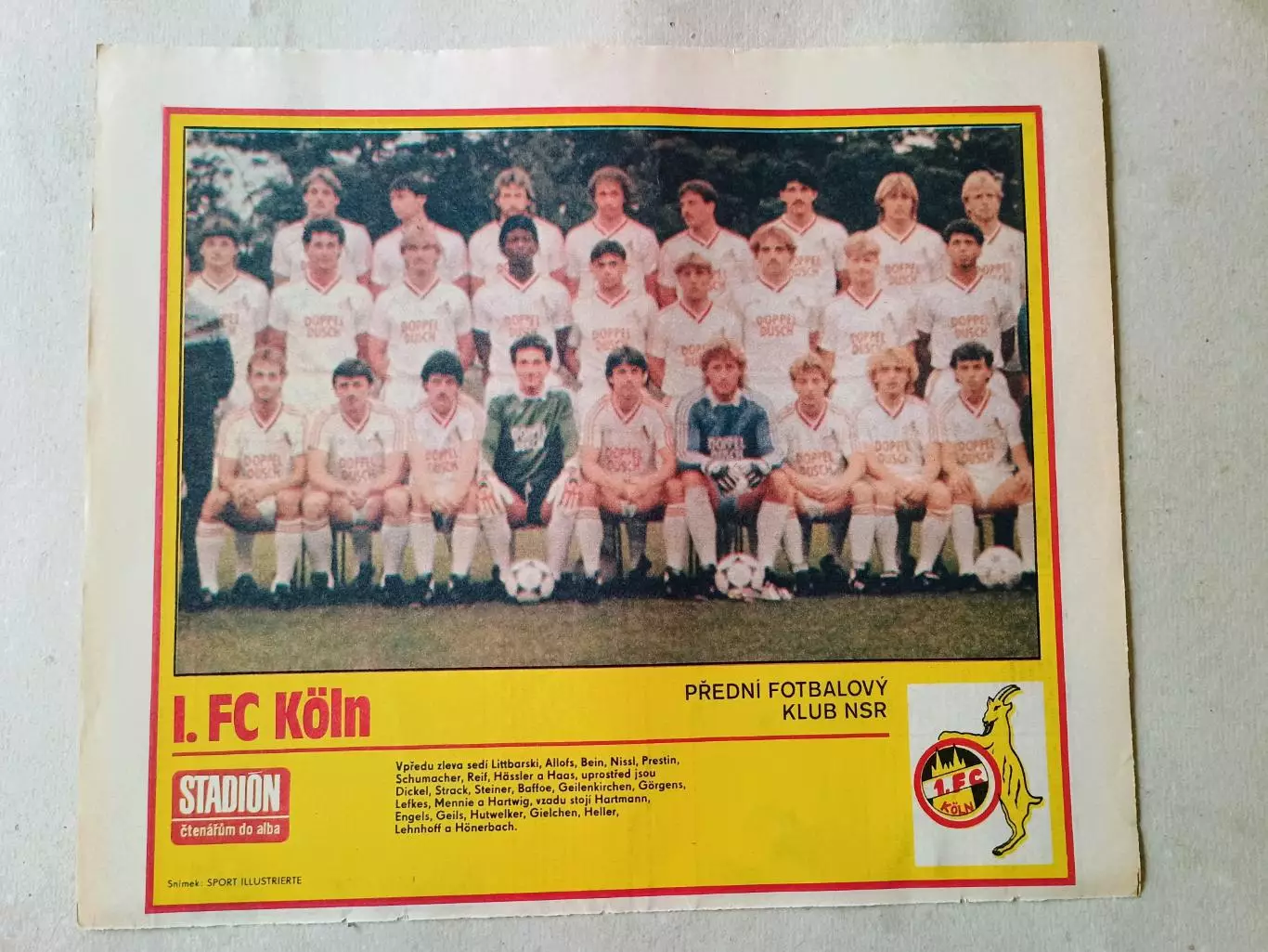 Плакат из журнала Стадион- Koln 3