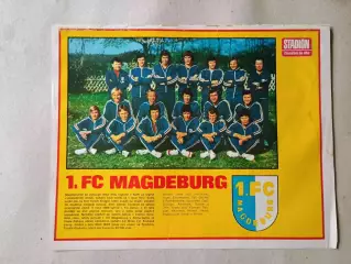 Плакат из журнала Стадион- Magdeburg 9