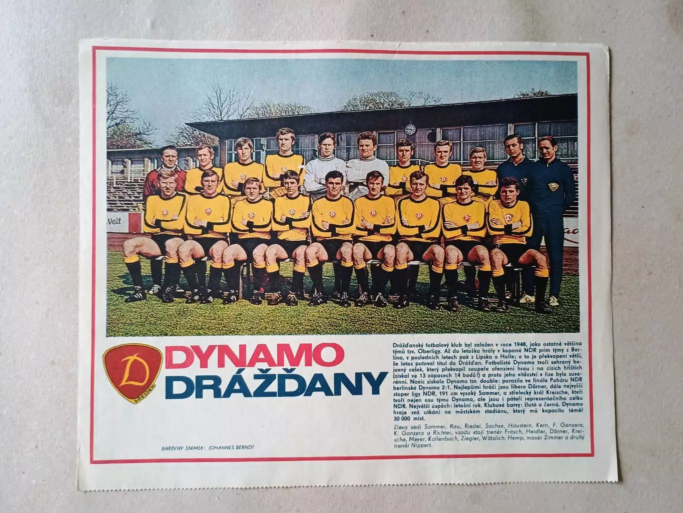 Плакат из журнала Стадион- Dynamo Dresden 4