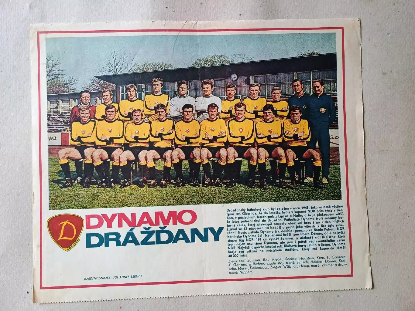 Плакат из журнала Стадион- Dynamo Dresden 5