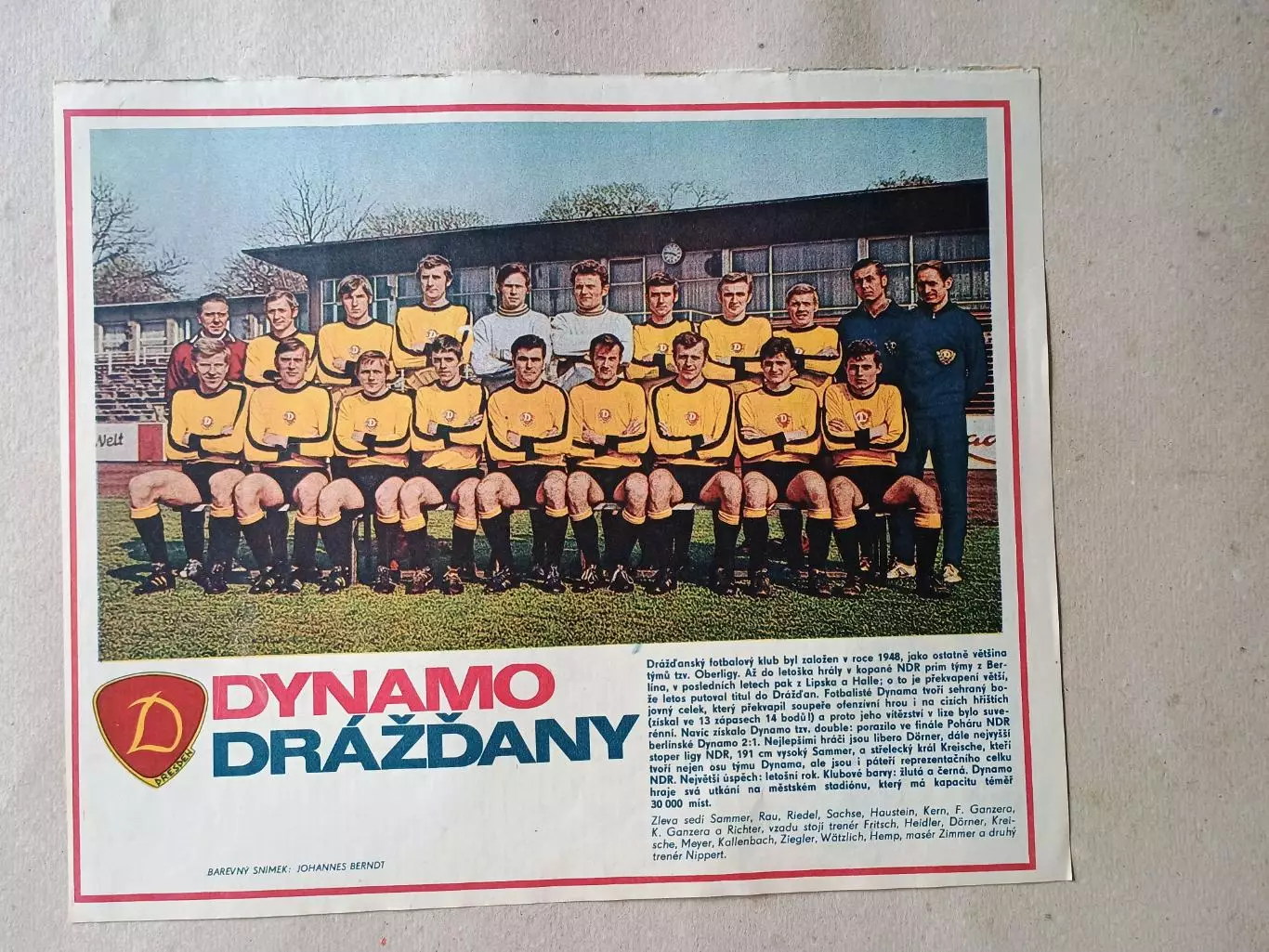 Плакат из журнала Стадион- Dynamo Dresden 6