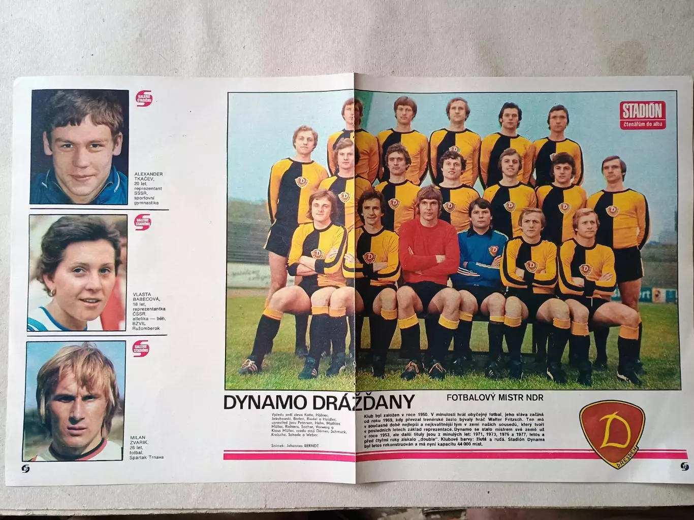 Плакат из журнала Стадион- Dynamo Dresden 8