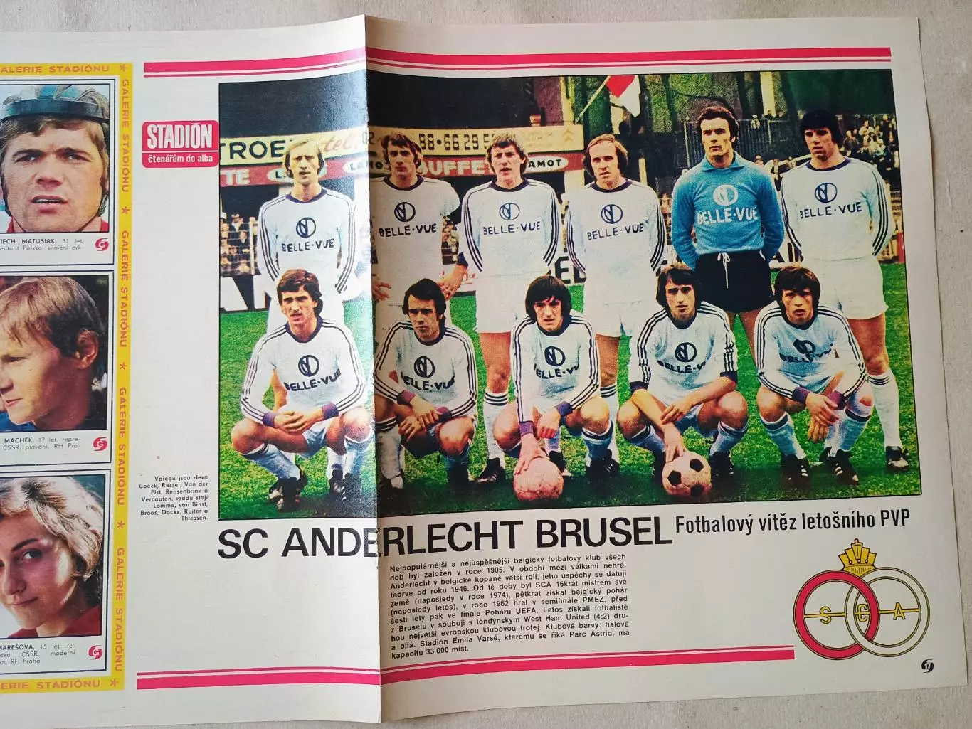 Плакат из журнала Стадион- Anderlecht 2
