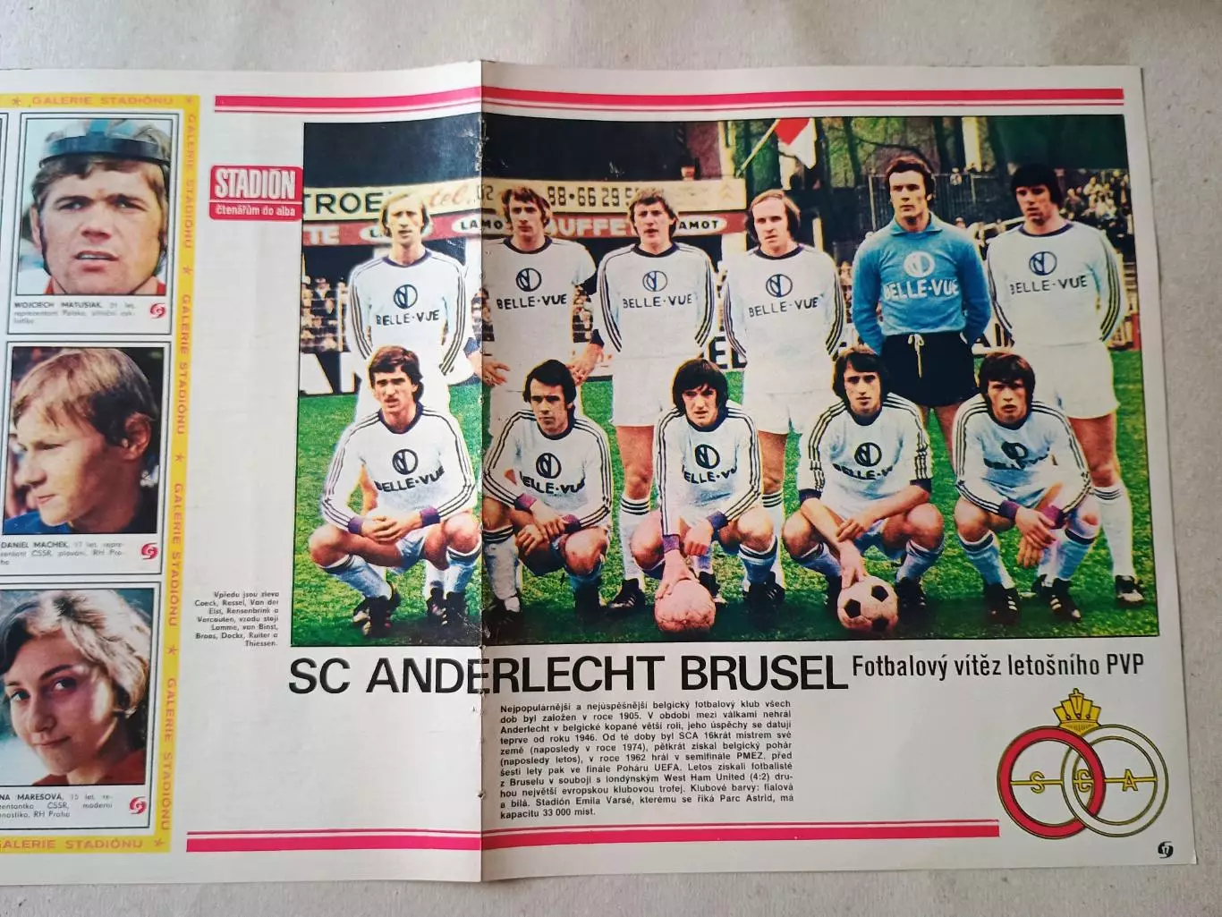 Плакат из журнала Стадион- Anderlecht 3