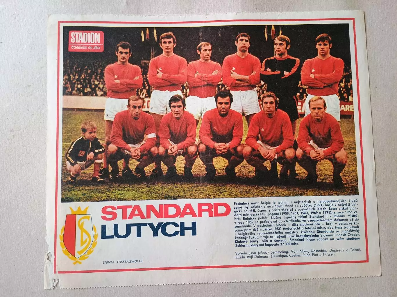 Плакат из журнала Стадион- Standard 2