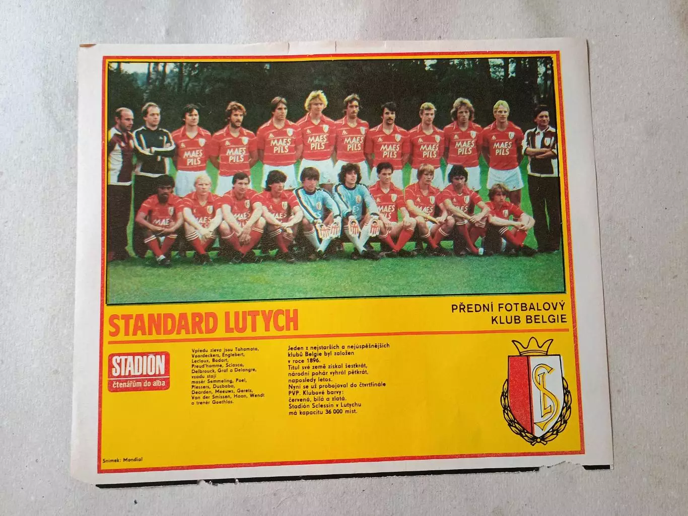 Плакат из журнала Стадион- Standard 5