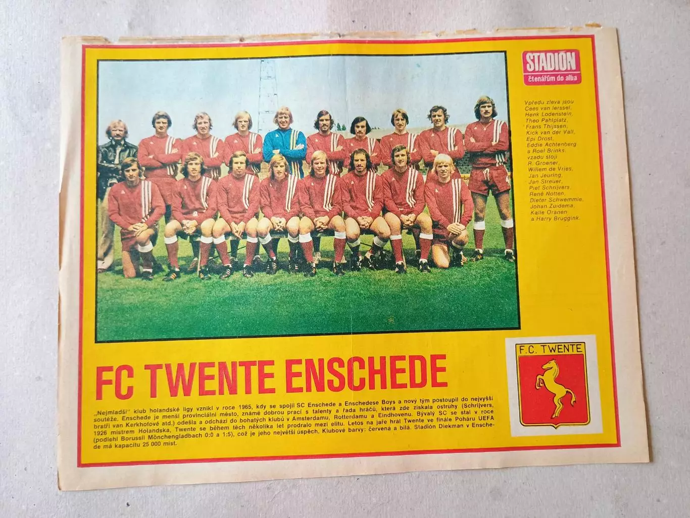 Плакат из журнала Стадион- Twente 3