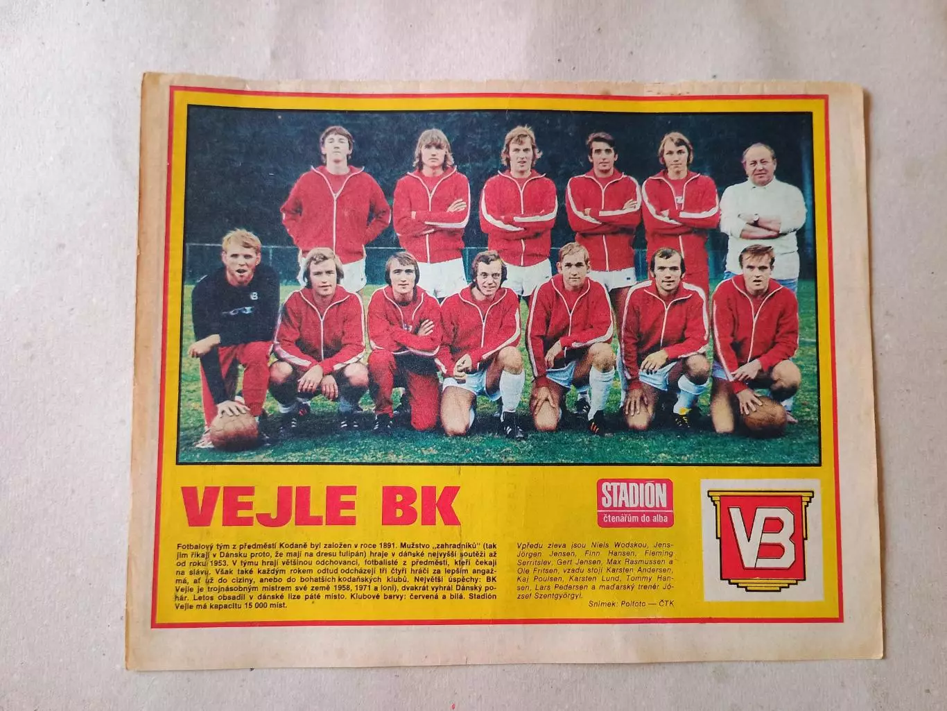 Плакат из журнала Стадион- Vejle 4