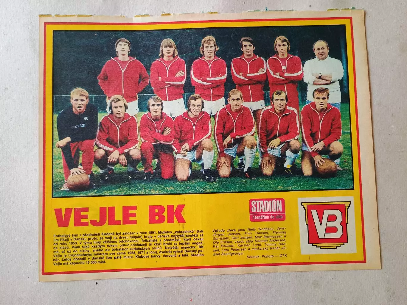 Плакат из журнала Стадион- Vejle 5