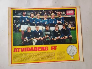 Плакат из журнала Стадион- Atvidaberg