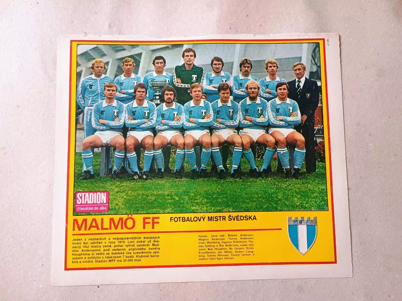 Плакат из журнала Стадион- Malmo 2