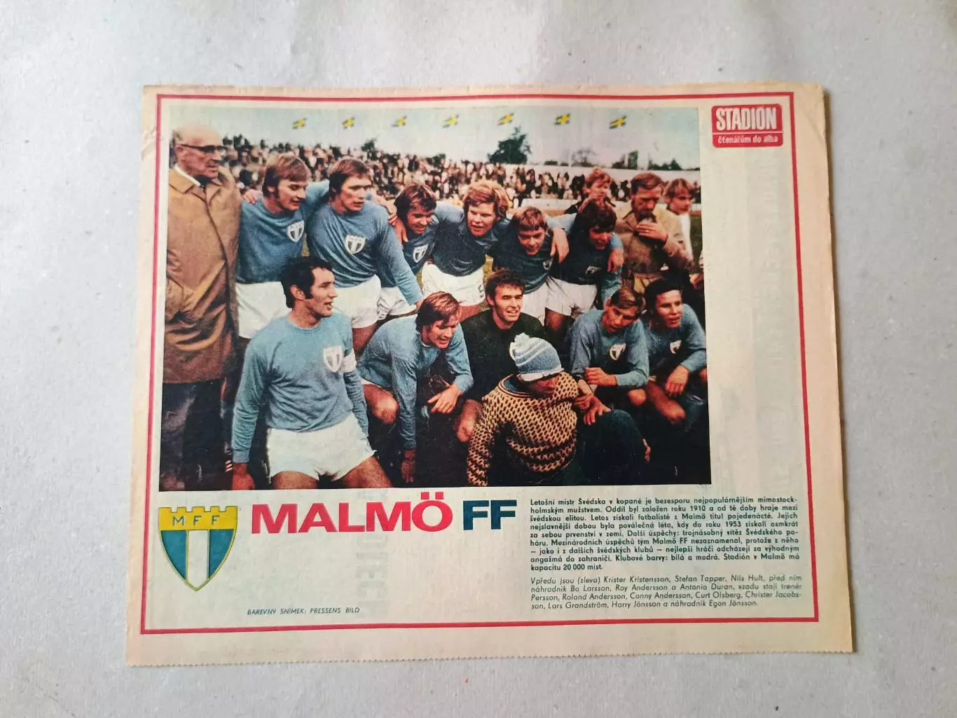 Плакат из журнала Стадион- Malmo 4