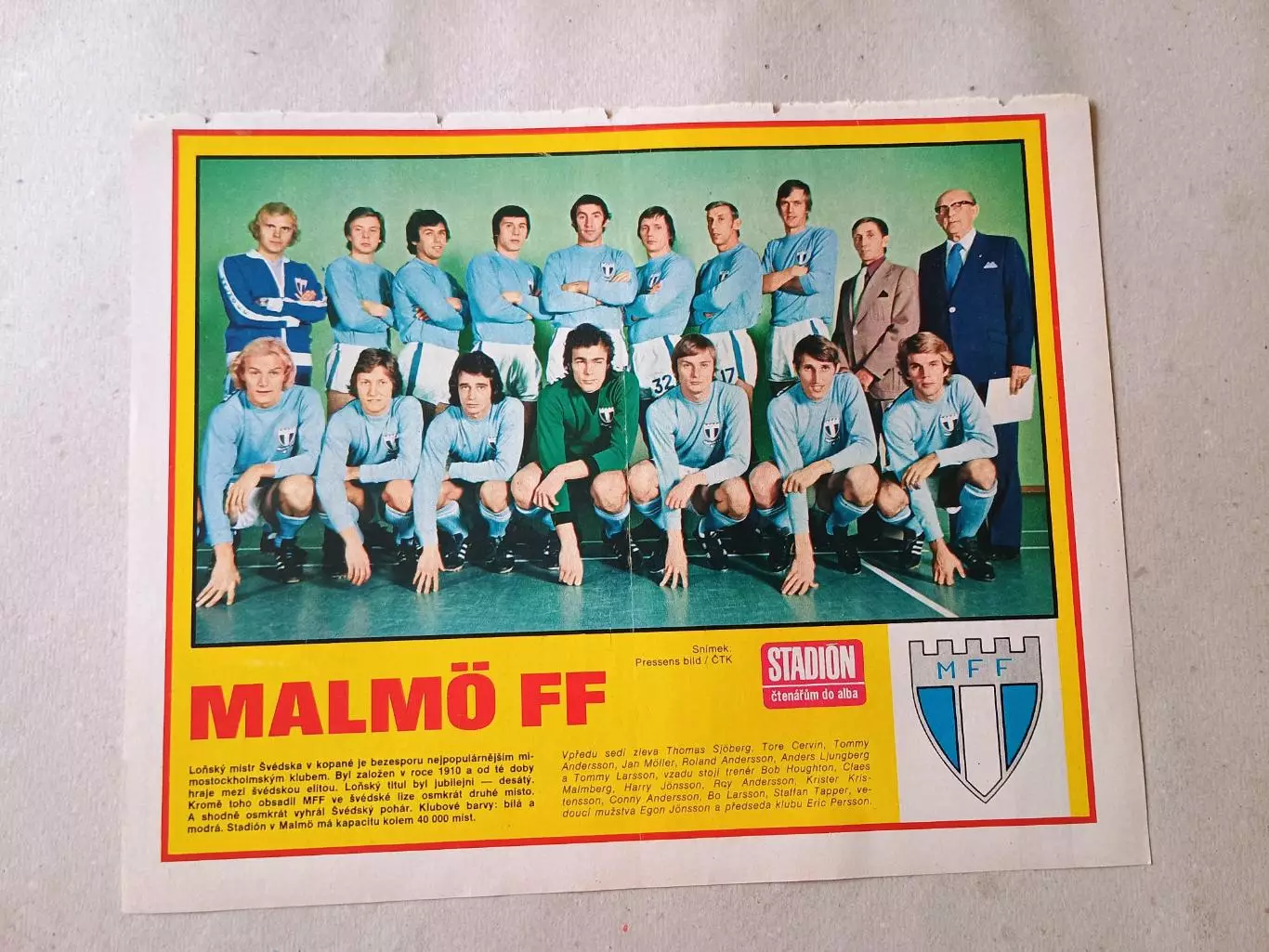 Плакат из журнала Стадион- Malmo 7