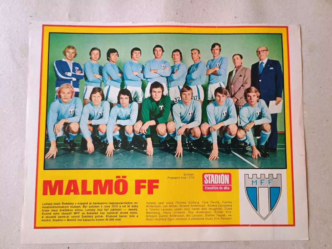 Плакат из журнала Стадион- Malmo 9