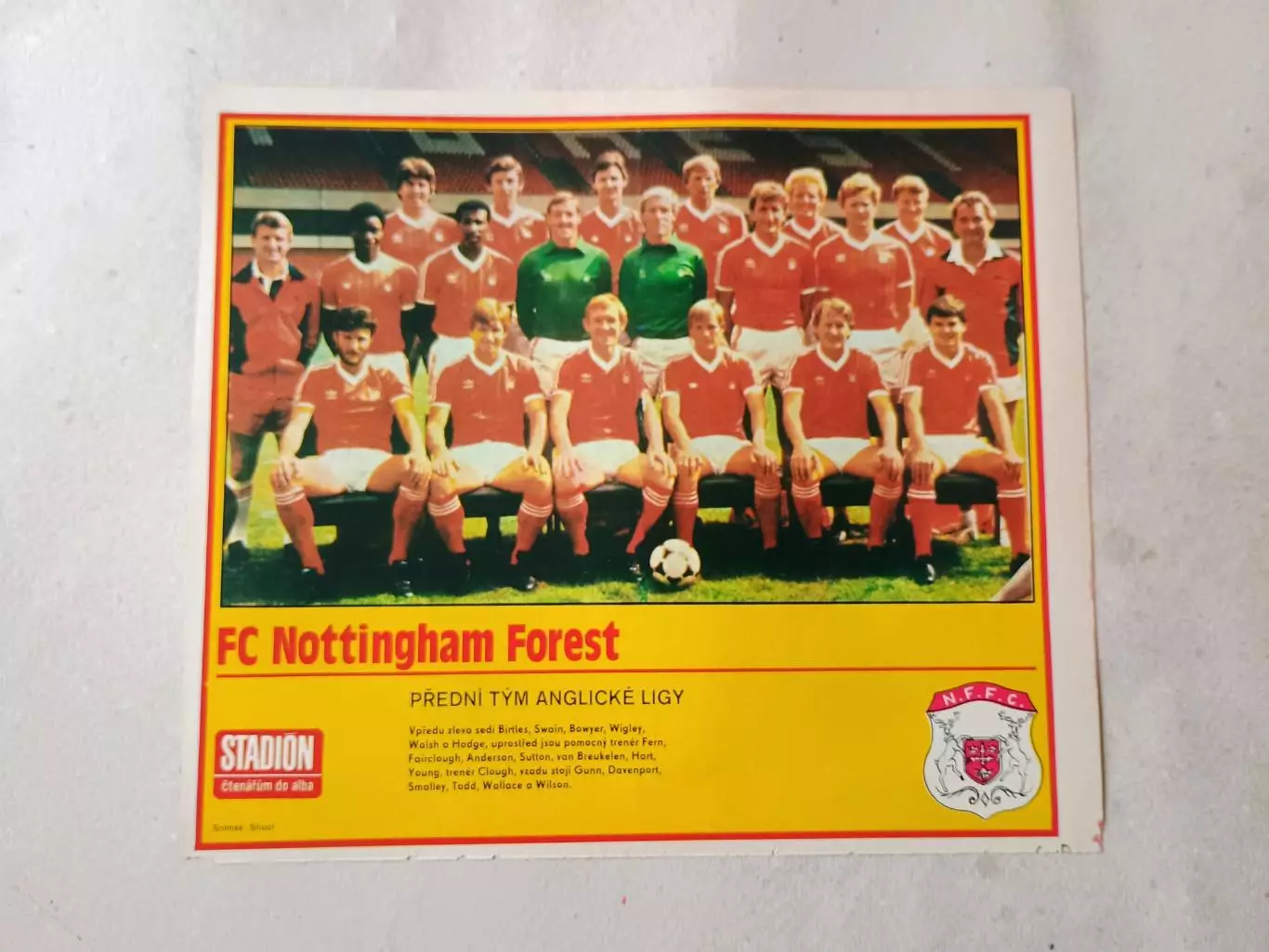 Плакат из журнала Стадион- Nottingham