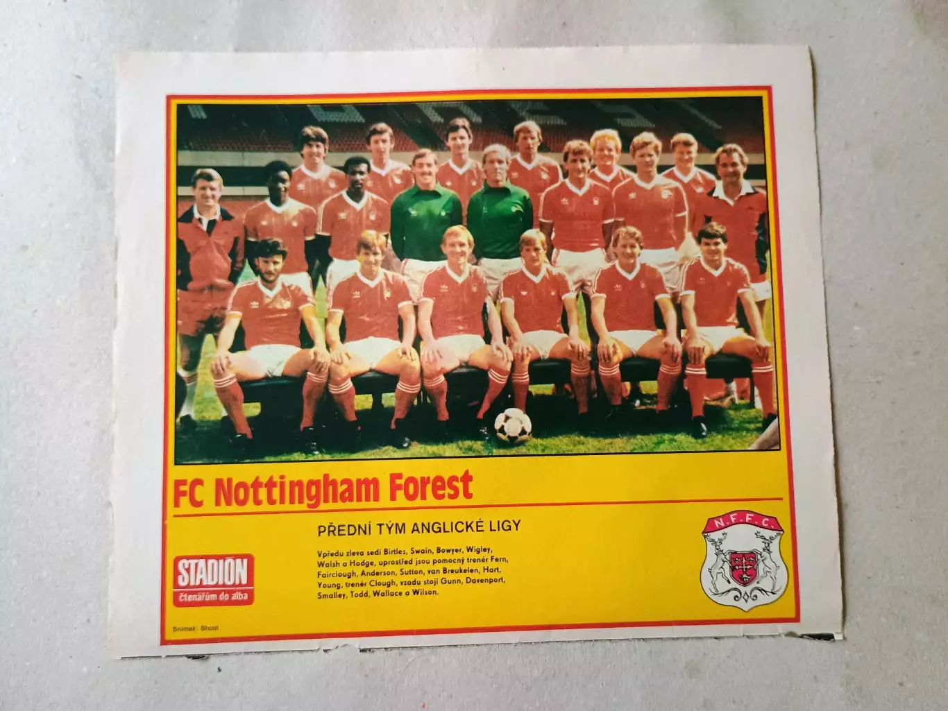 Плакат из журнала Стадион- Nottingham 2