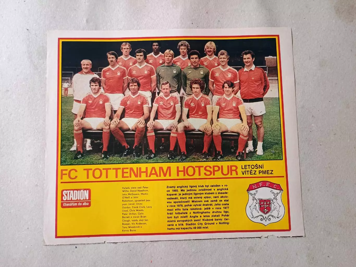 Плакат из журнала Стадион- Nottingham 4