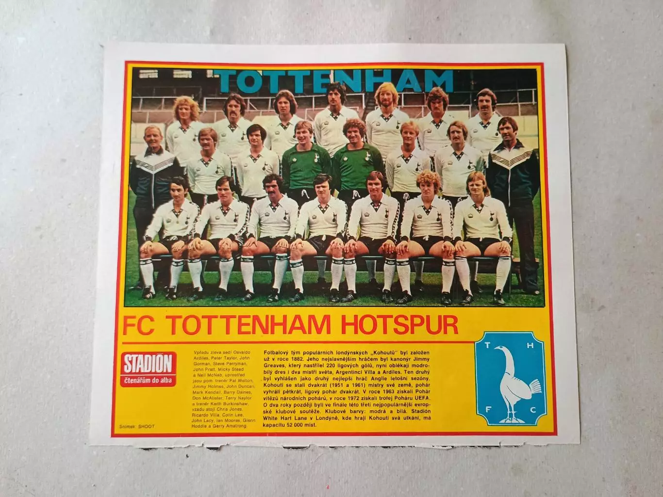 Плакат из журнала Стадион- Tottenham 4