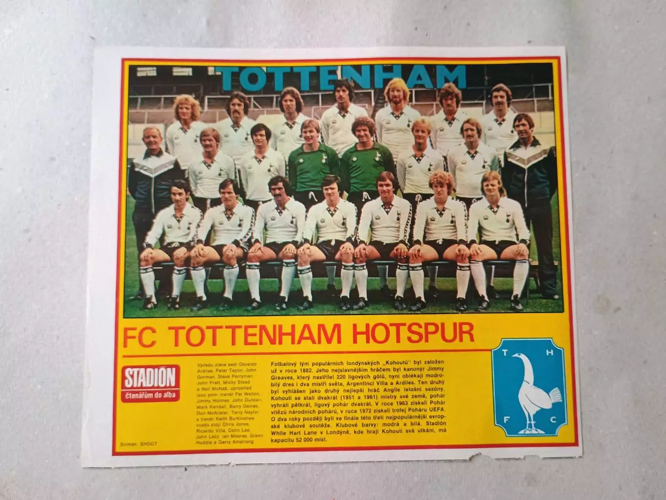 Плакат из журнала Стадион- Tottenham 5