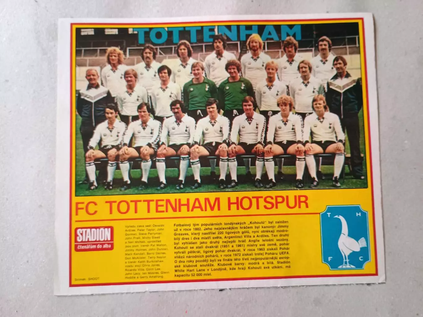 Плакат из журнала Стадион- Tottenham 6