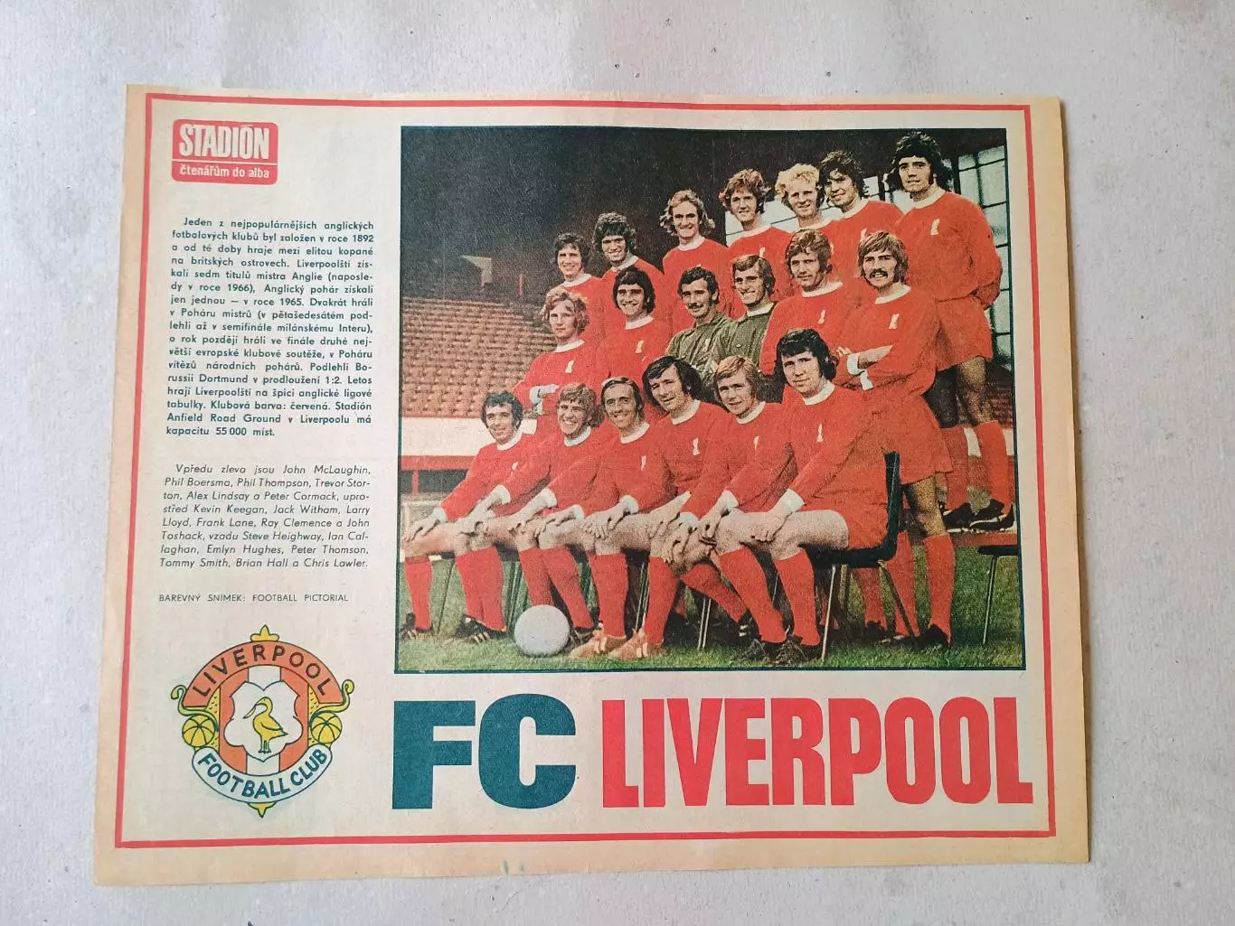 Плакат из журнала Стадион- Liverpool 10