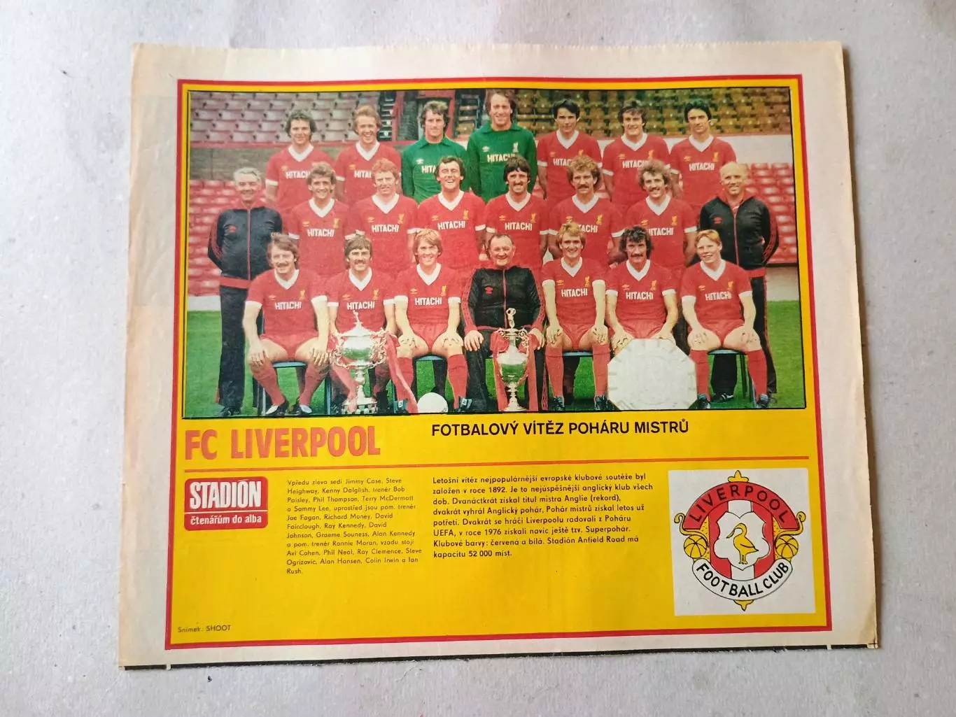 Плакат из журнала Стадион- Liverpool 17