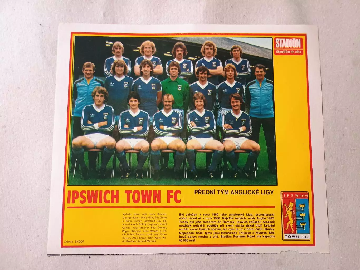 Плакат из журнала Стадион- Ipswich 5