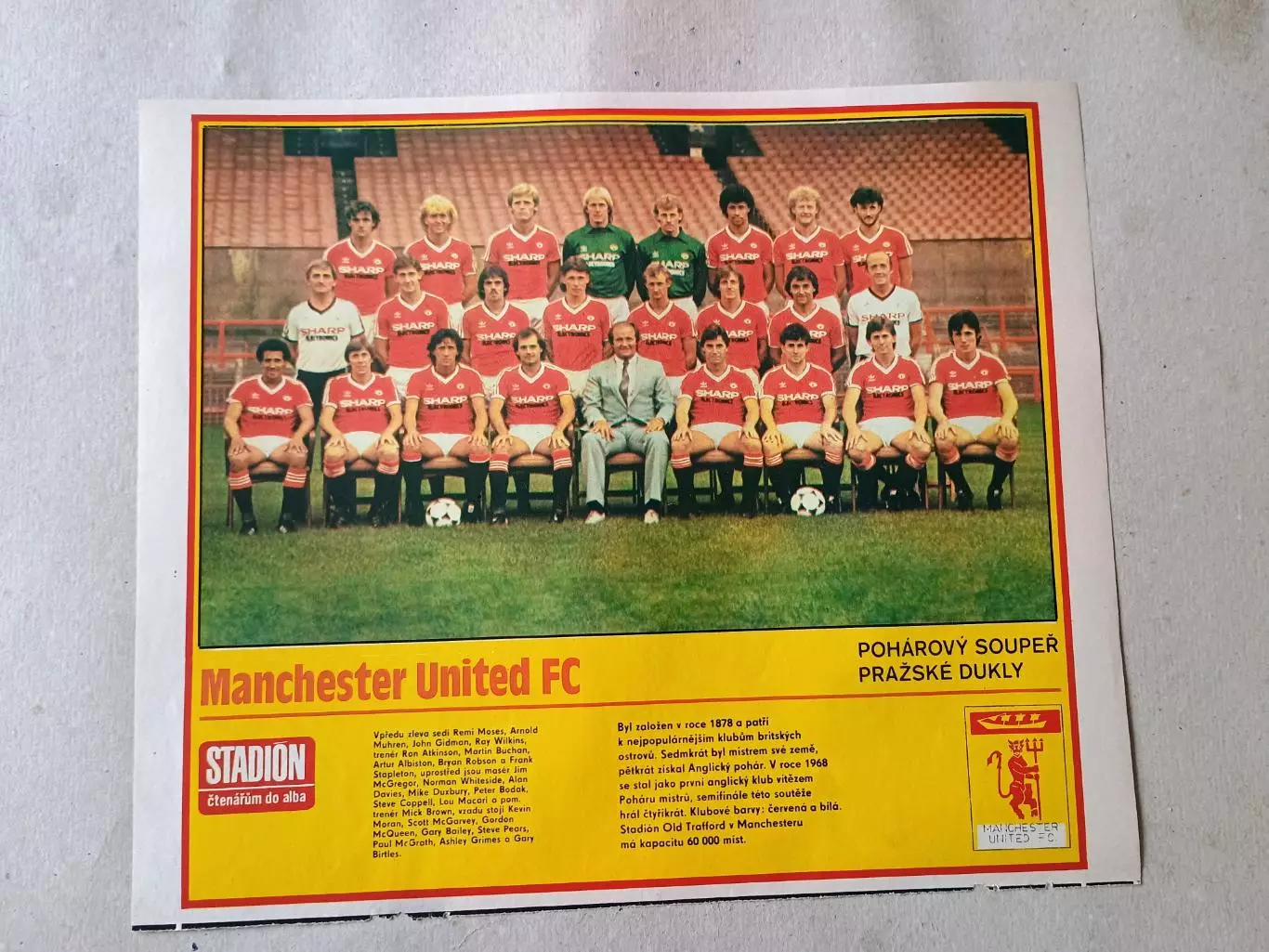 Плакат из журнала Стадион- Manchester United 9