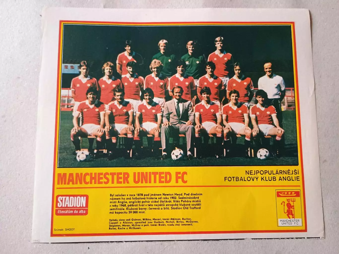 Плакат из журнала Стадион- Manchester United 14