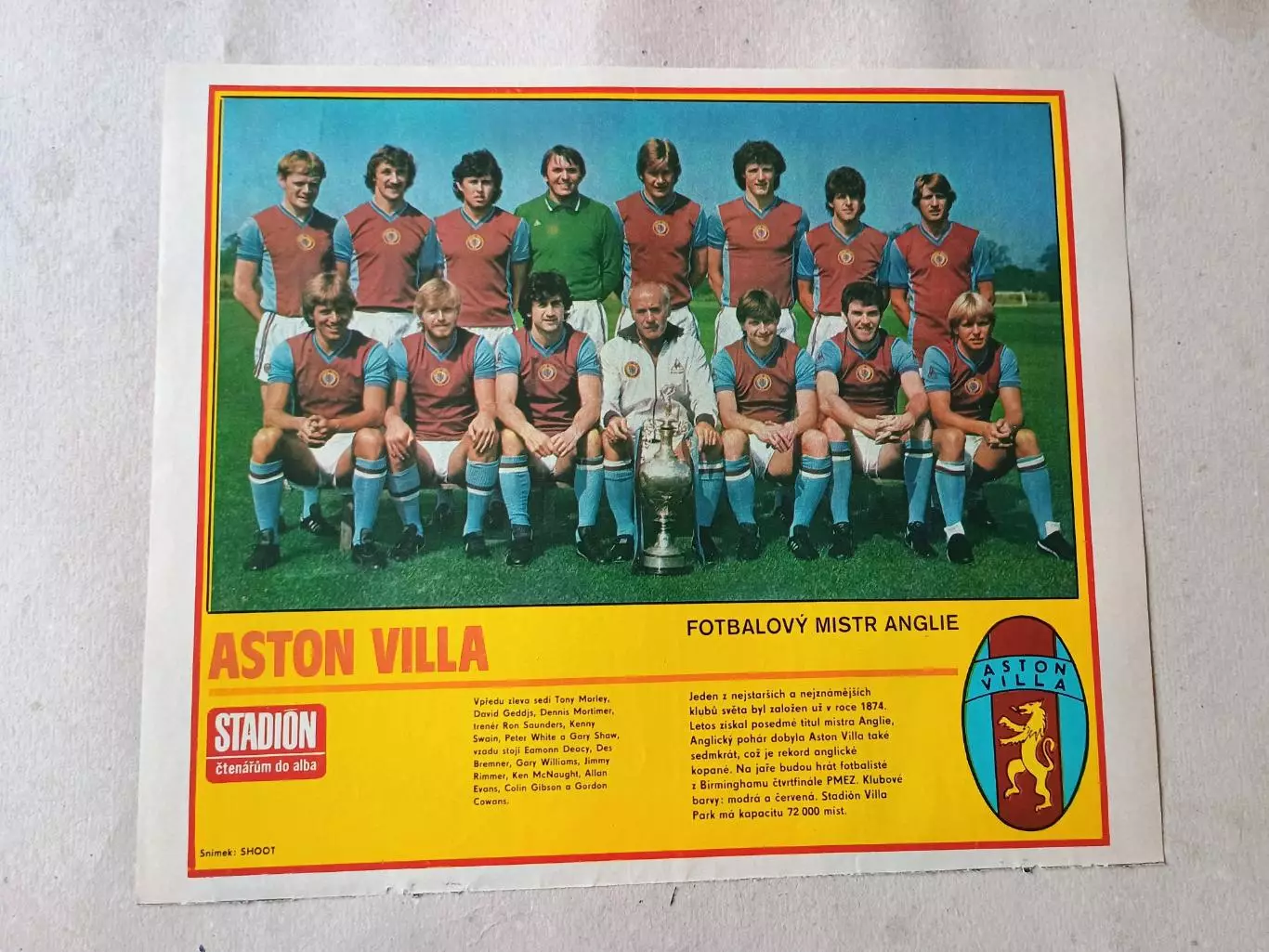 Плакат из журнала Стадион- Aston Villa 5