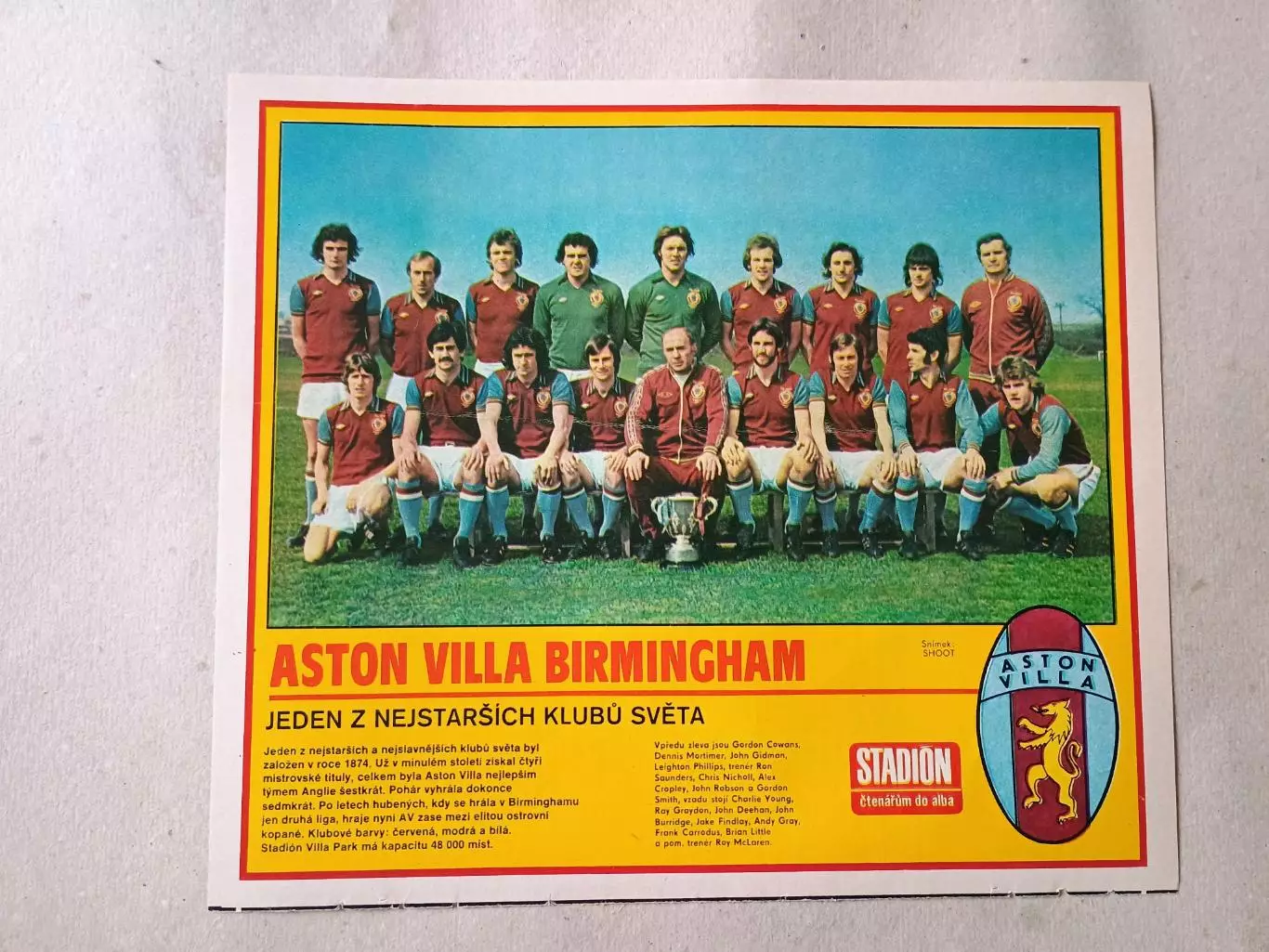 Плакат из журнала Стадион- Aston Villa 7