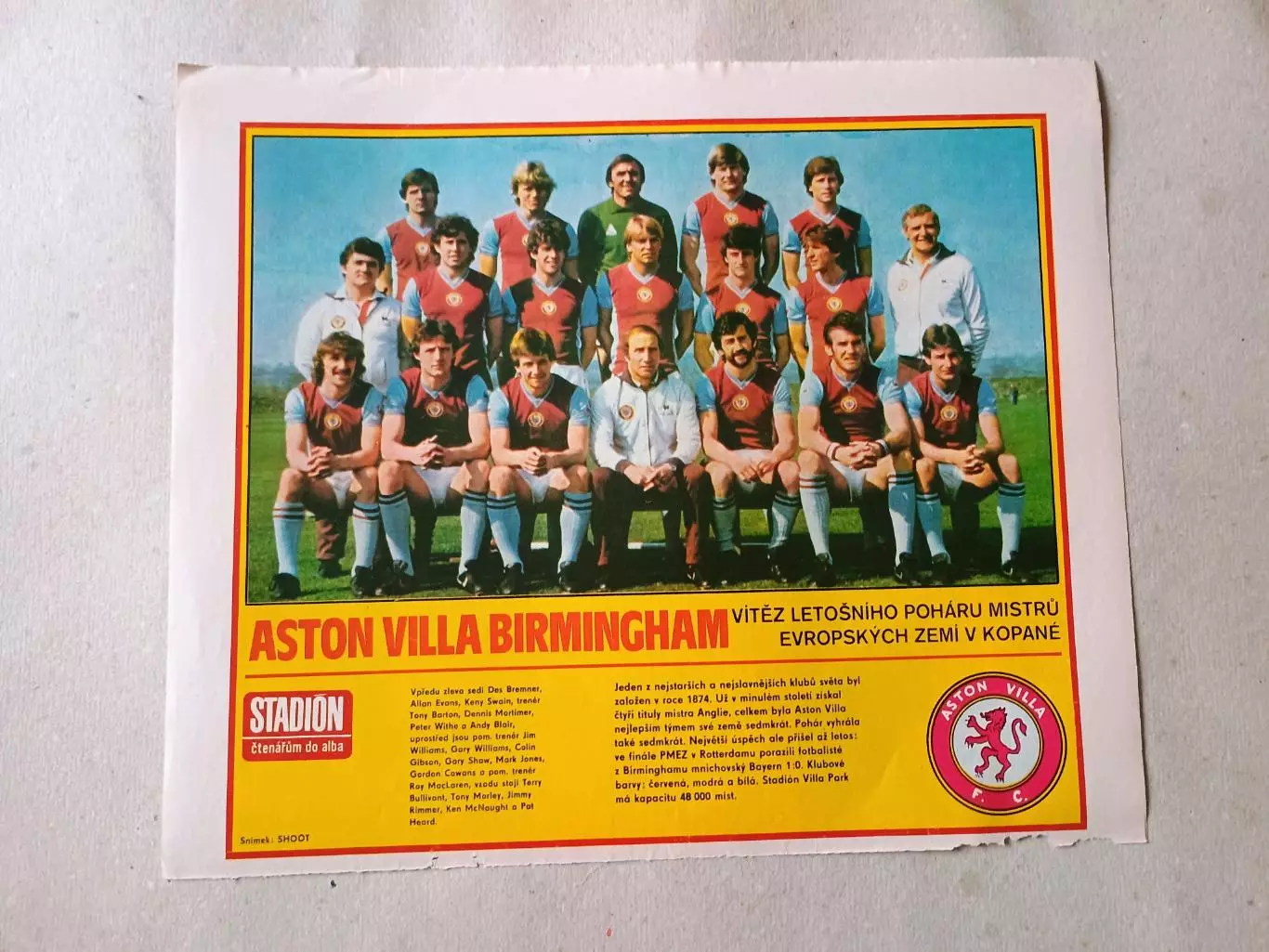 Плакат из журнала Стадион- Aston Villa 10