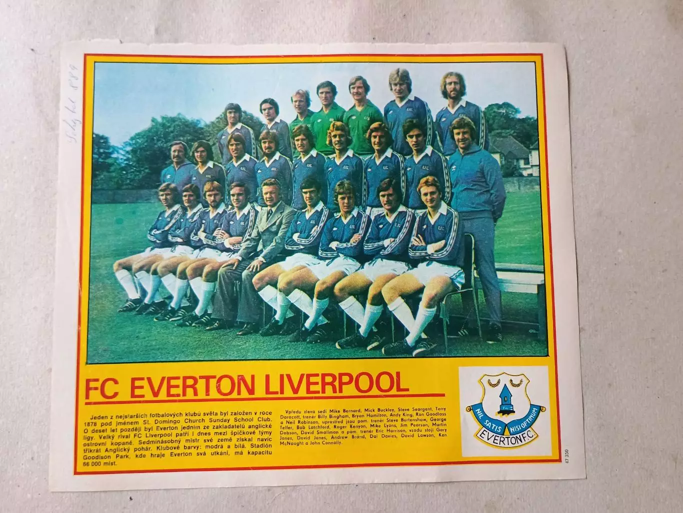 Плакат из журнала Стадион- Everton 2