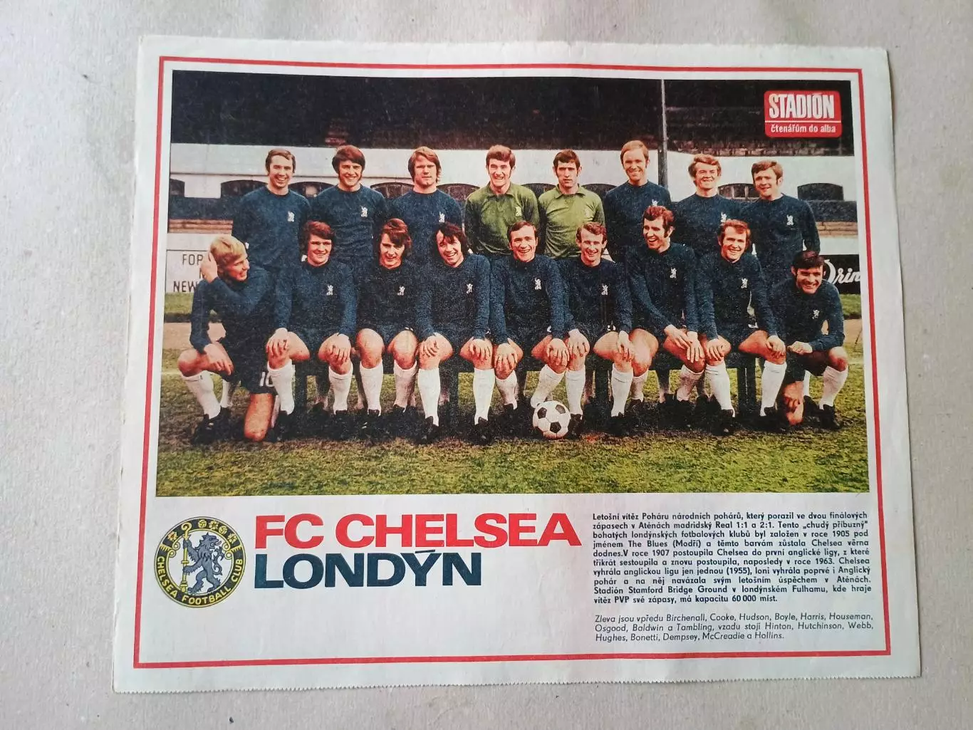 Плакат из журнала Стадион- Chelsea
